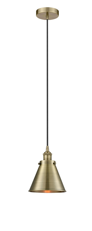 Innovations - 616-1PH-AB-M13-AB - One Light Pendant - Edison - Antique Brass