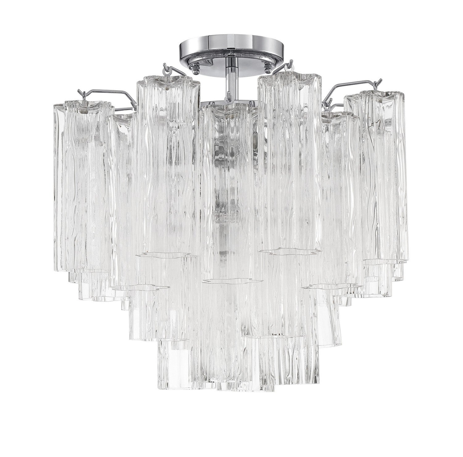 Crystorama - ADD-300-CH-CL_CEILING - Four Light Semi Flush Mount - Addis - Polished Chrome