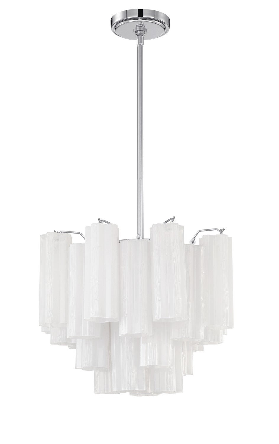 Crystorama - ADD-300-CH-WH - Four Light Chandelier - Addis - Polished Chrome