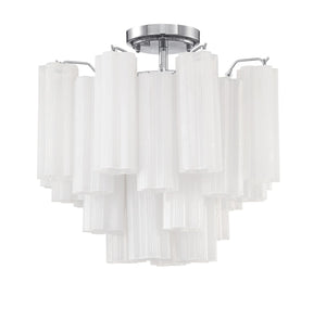 Crystorama - ADD-300-CH-WH_CEILING - Four Light Semi Flush Mount - Addis - Polished Chrome