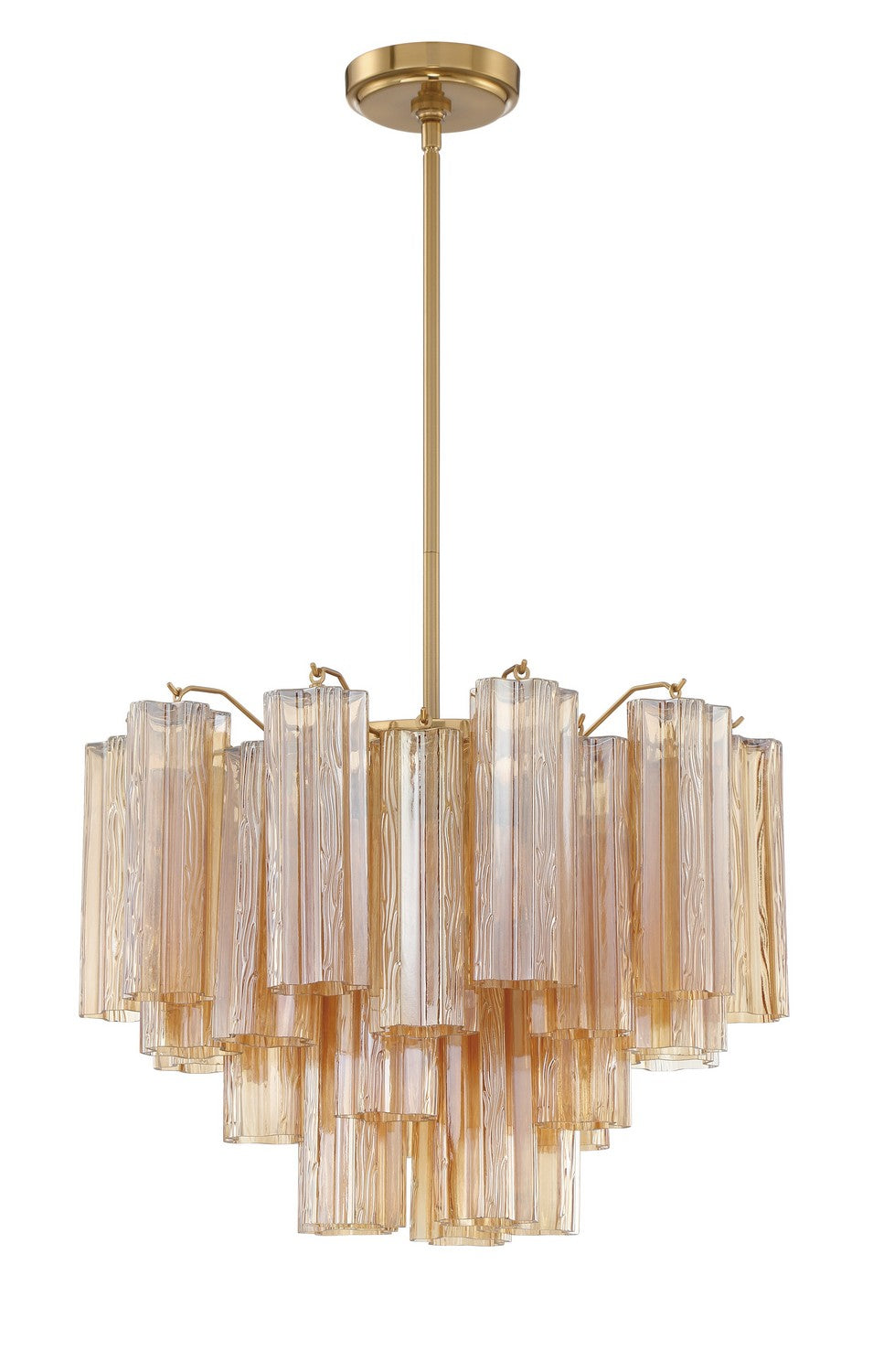 Crystorama - ADD-306-AG-AM - Six Light Chandelier - Addis - Aged Brass