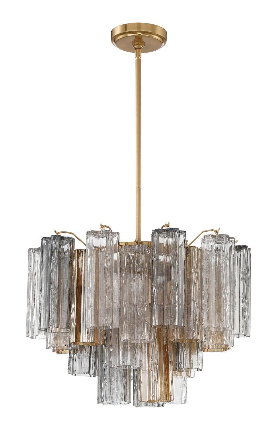 Crystorama - ADD-306-AG-AU - Six Light Chandelier - Addis - Aged Brass