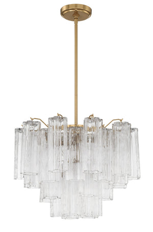 Crystorama - ADD-306-AG-CL - Six Light Chandelier - Addis - Aged Brass