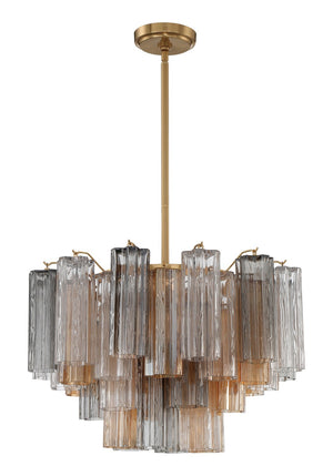 Crystorama - ADD-308-AG-AU - Nine Light Chandelier - Addis - Aged Brass