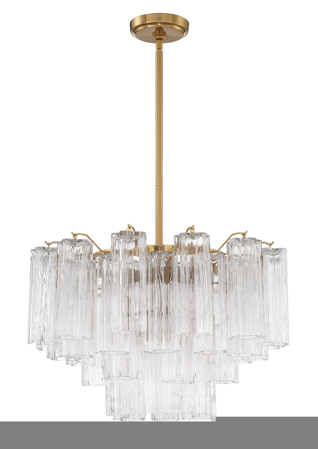 Crystorama - ADD-308-AG-CL - Nine Light Chandelier - Addis - Aged Brass