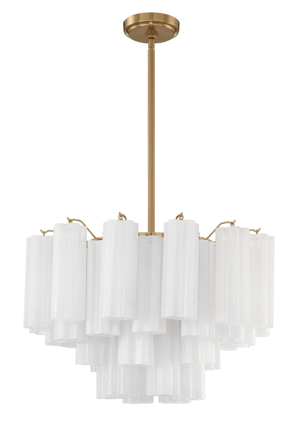 Crystorama - ADD-308-AG-WH - Nine Light Chandelier - Addis - Aged Brass