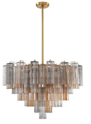 Crystorama - ADD-316-AG-AU - 16 Light Chandelier - Addis - Aged Brass