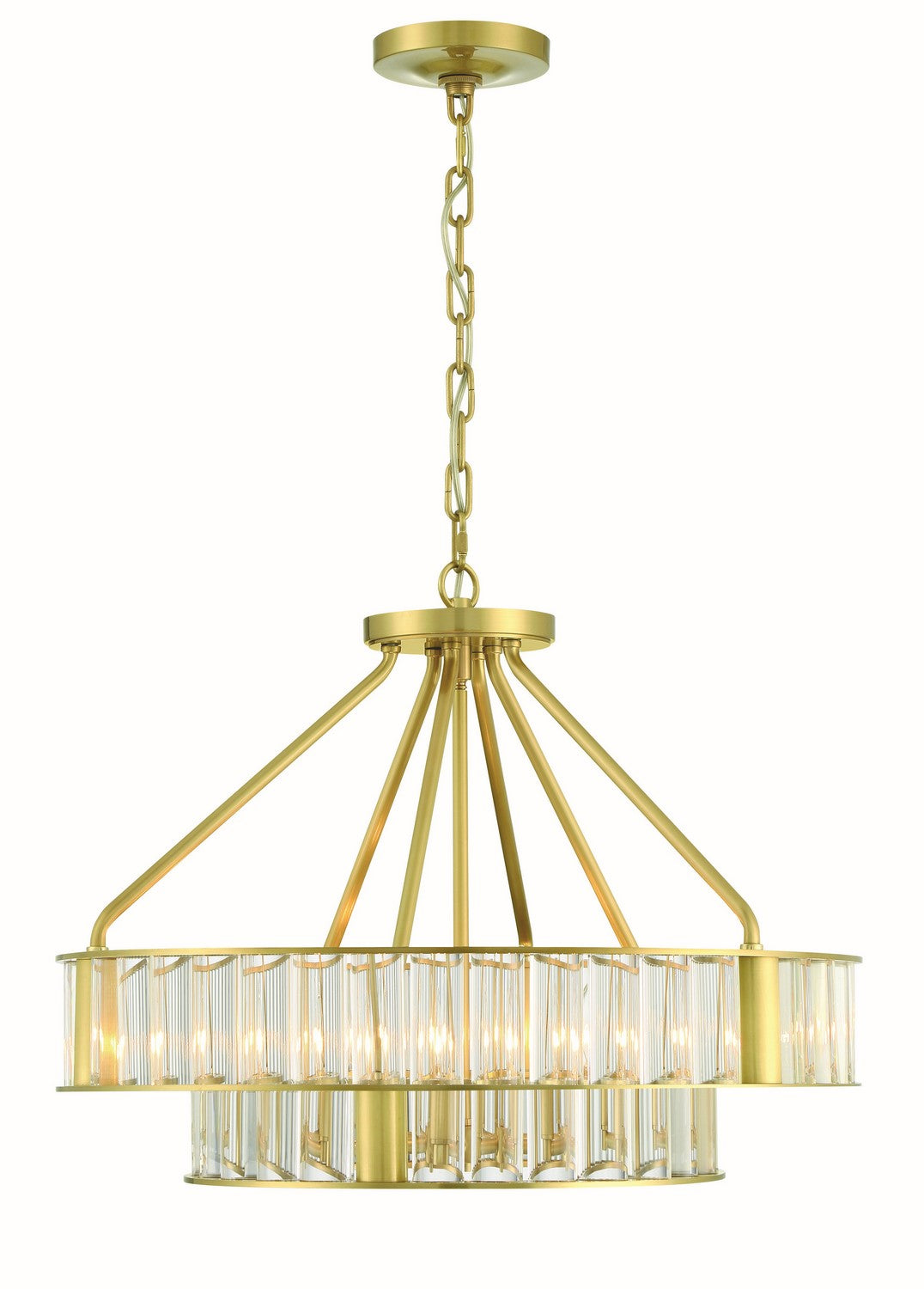 Crystorama - FAR-6006-AG - Six Light Chandelier - Farris - Aged Brass