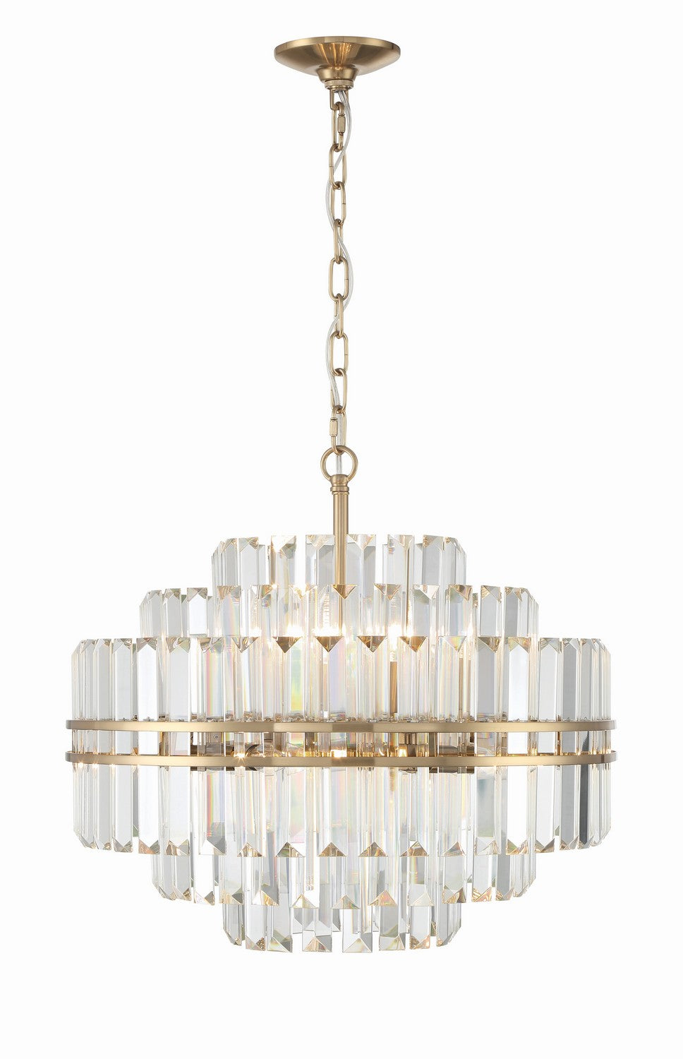 Crystorama - HAY-1405-AG - 12 Light Chandelier - Hayes - Aged Brass