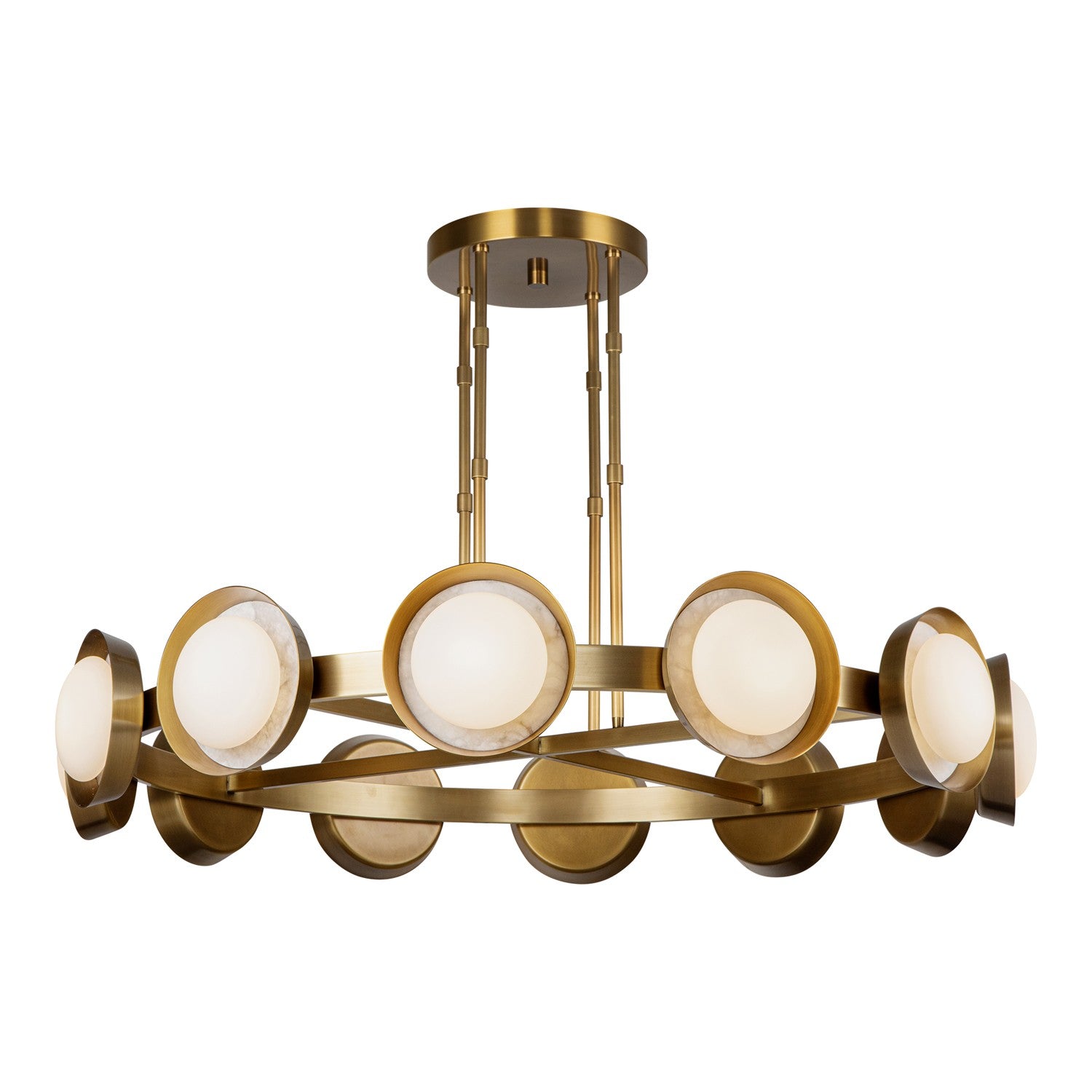 Alora - CH320050VB - LED Chandelier - Alonso - Vintage Brass