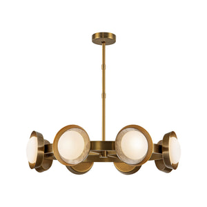 Alora - CH320837VB - LED Chandelier - Alonso - Vintage Brass