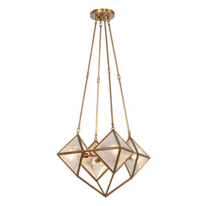 Alora - CH332421VBCR - Four Light Chandelier - Cairo - Ribbed Glass/Vintage Brass