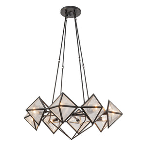 Alora - CH332830UBCR - Eight Light Chandelier - Cairo - Ribbed Glass/Urban Bronze