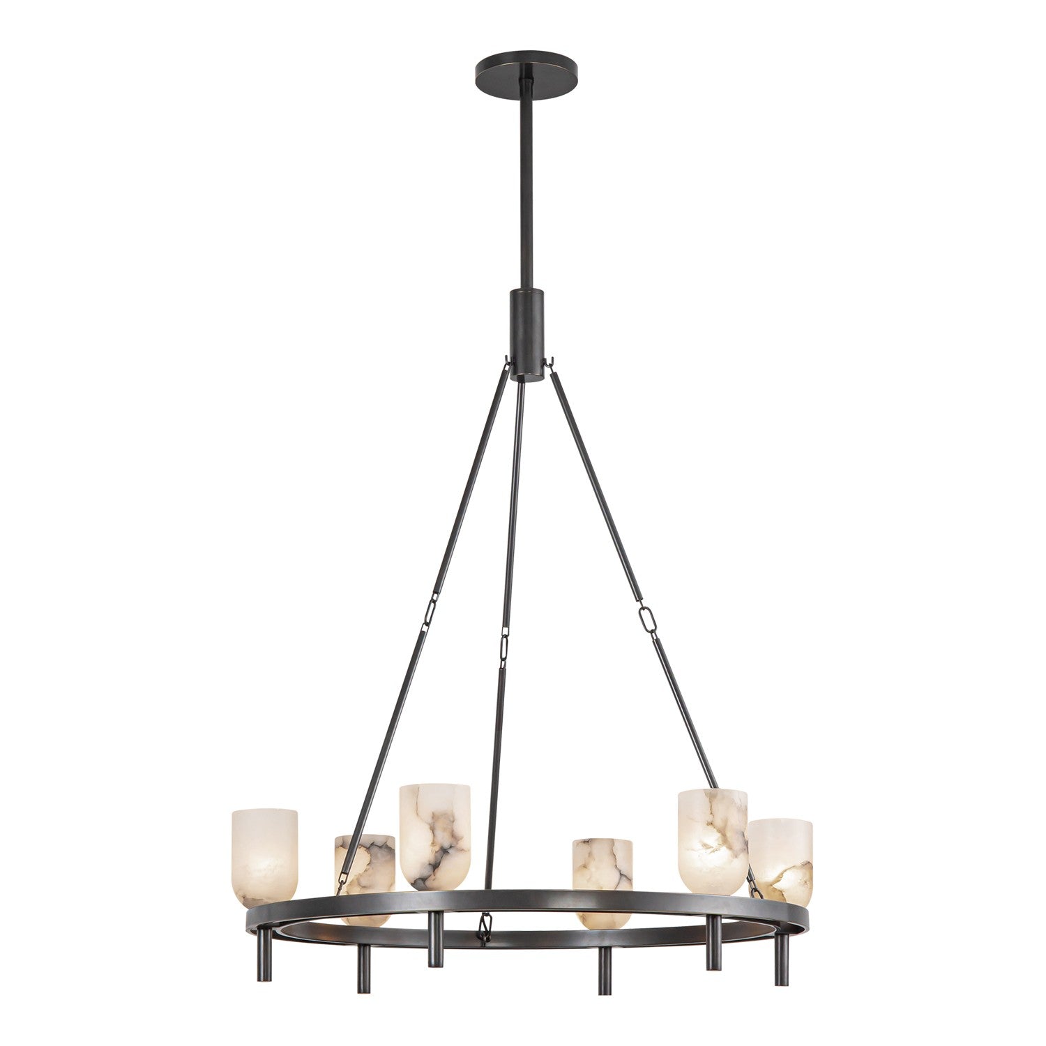 Alora - CH338632UBAR - Six Light Chandelier - Lucian - Urban Bronze/Alabaster