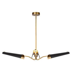 Alora - CH347346MBVB - LED Chandelier - Osorio - Matte Black/Vintage Brass