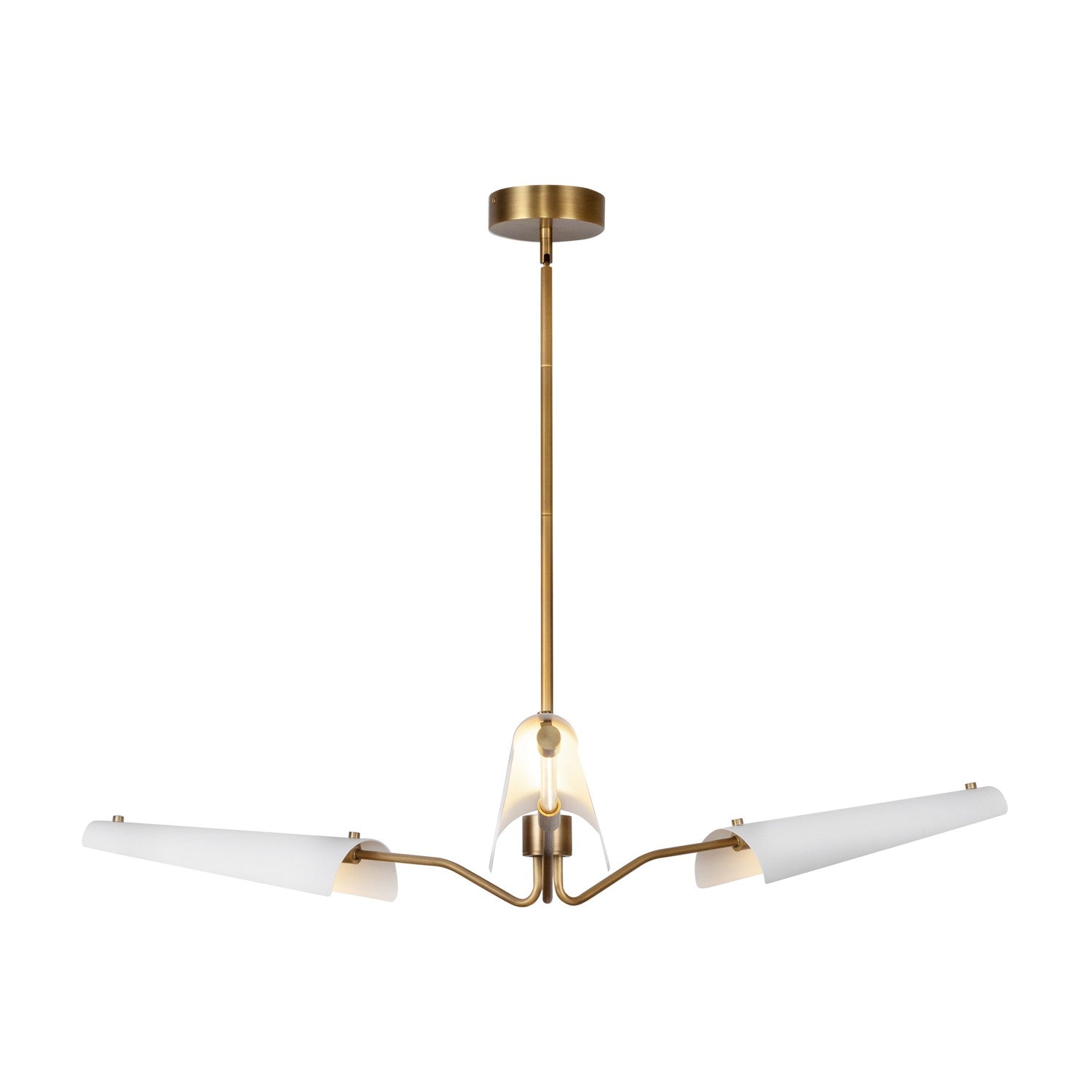 Alora - CH347346MWVB - LED Chandelier - Osorio - Matte White/Vintage Brass