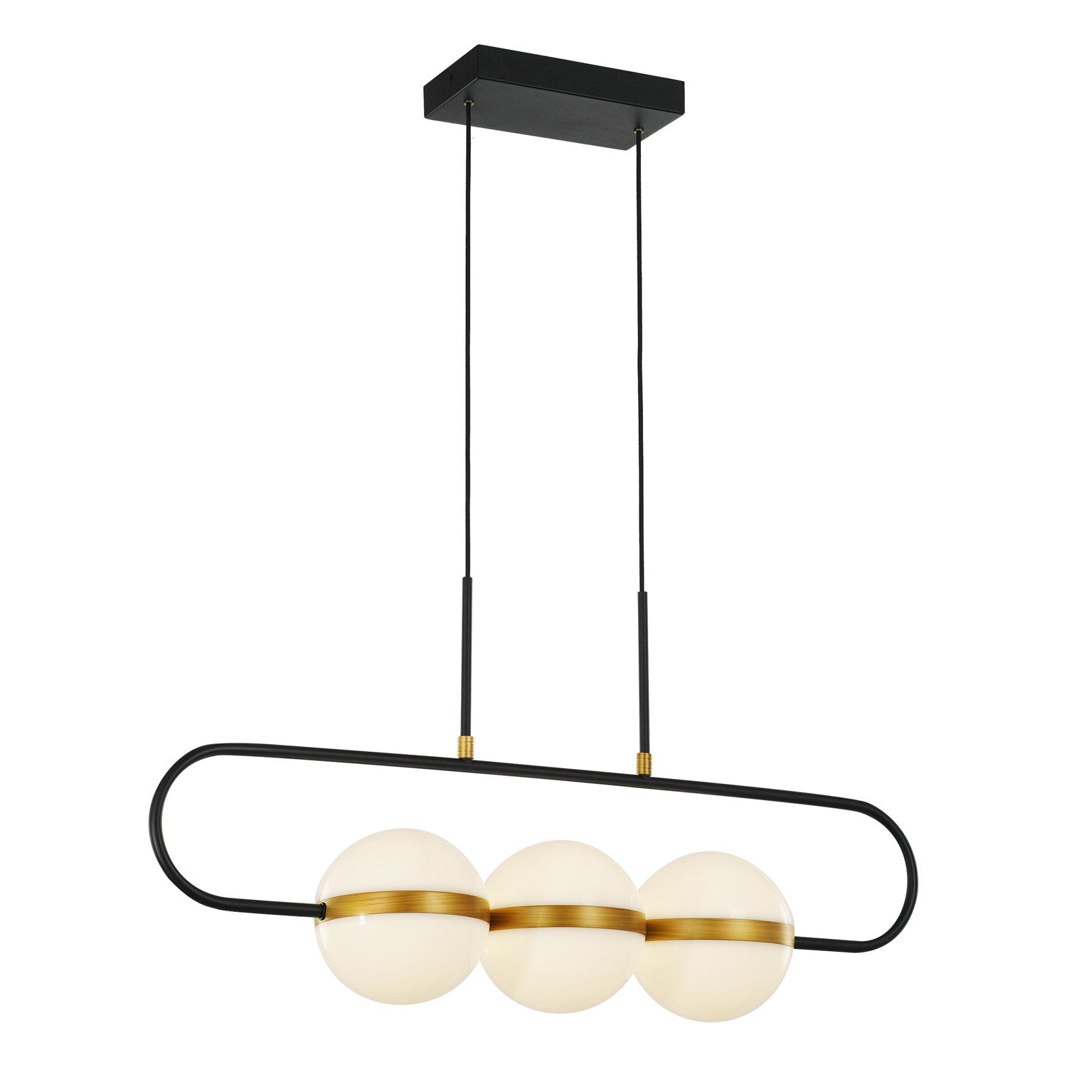 Alora - LP302003MBBG - LED Pendant - Tagliato - Matte Black/Brushed Gold