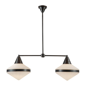 Alora - LP348241UBOP - Two Light Linear Pendant - Willard - Urban Bronze/Opal Matte Glass