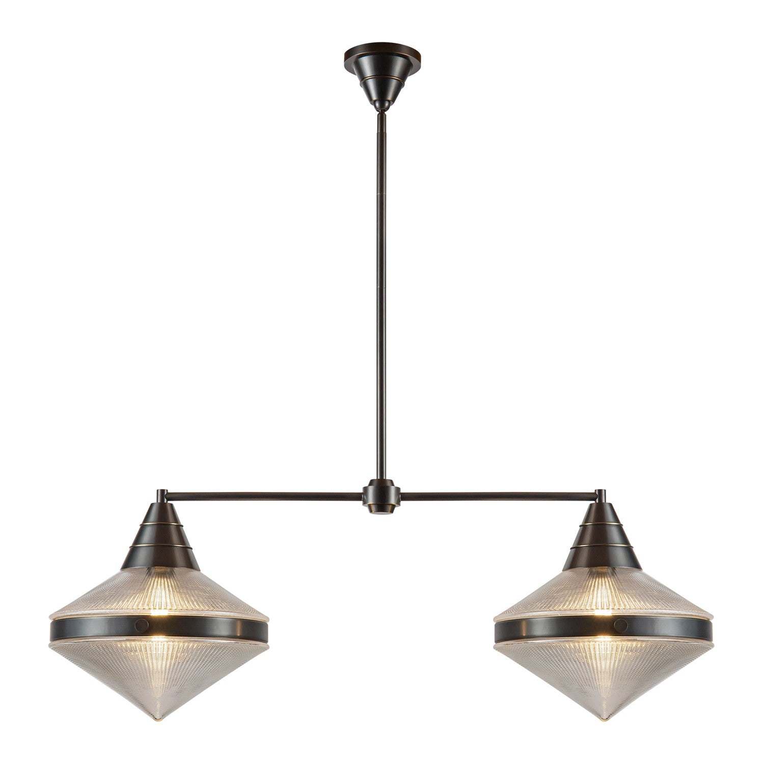 Alora - LP348241UBPG - Two Light Linear Pendant - Willard - Urban Bronze/Prismatic Glass