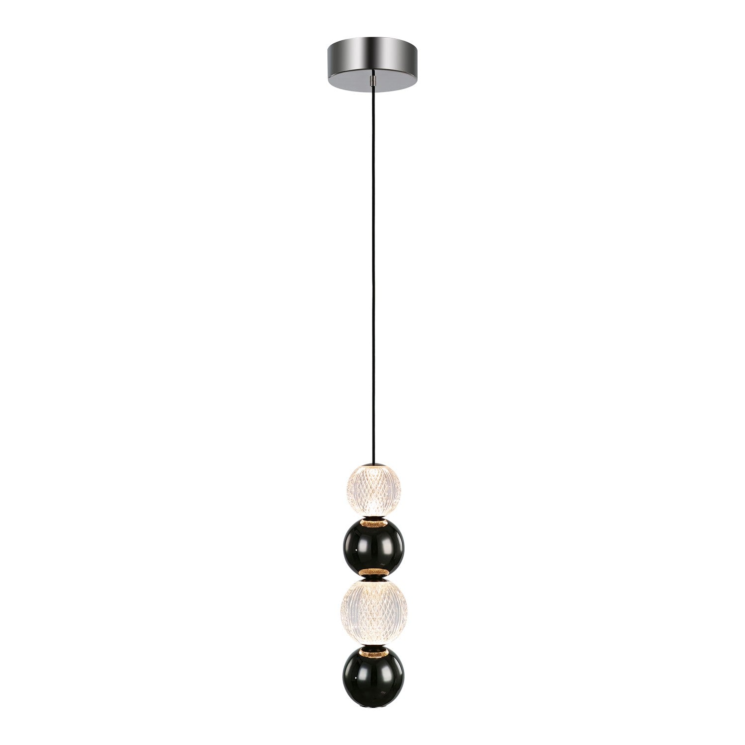 Alora - PD321815PN - LED Pendant - Onyx - Polished Nickel