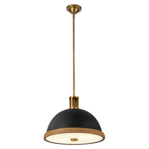 Alora - PD331016MBVB - Two Light Pendant - Doral - Matte Black/Vintage Brass