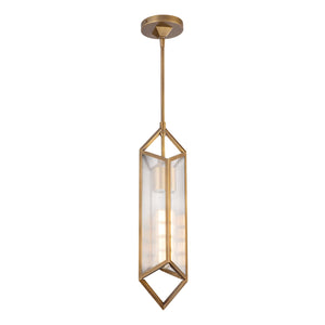 Alora - PD332119VBCR - One Light Pendant - Cairo - Ribbed Glass/Vintage Brass