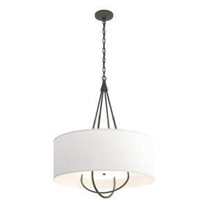 Hubbardton Forge - 104230-SKT-20-07-SF2811 - Four Light Pendant - Loop - Natural Iron