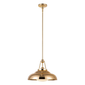 Alora - PD344014PBGO - One Light Pendant - Palmetto - Polished Brass/Glossy Opal