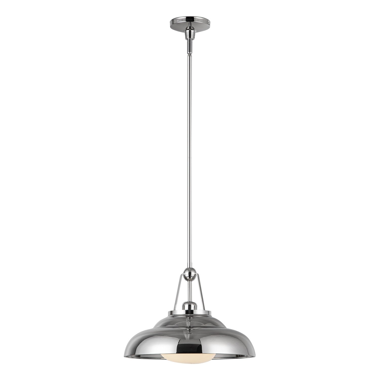 Alora - PD344014PNGO - One Light Pendant - Palmetto - Polished Nickel/Glossy Opal