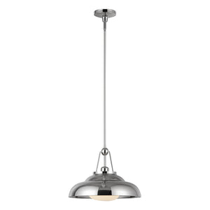 Alora - PD344014PNGO - One Light Pendant - Palmetto - Polished Nickel/Glossy Opal