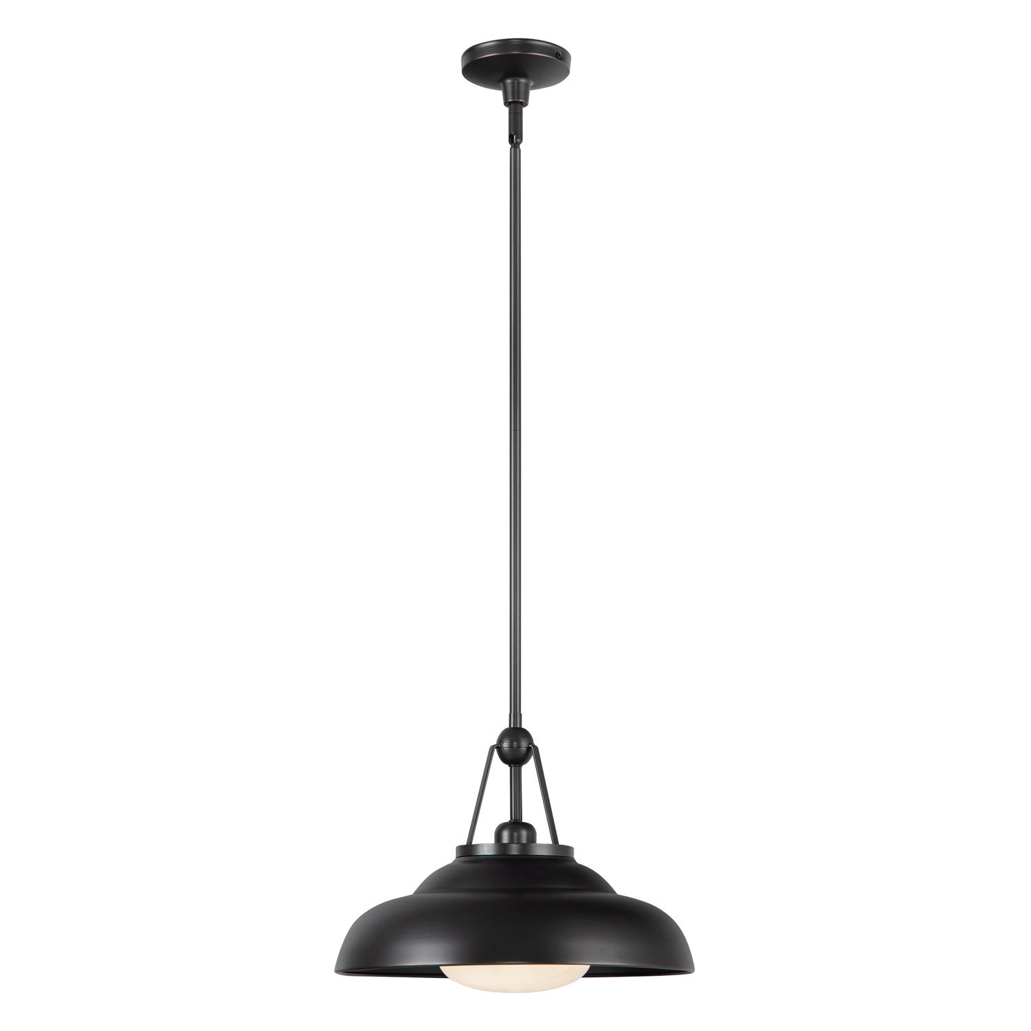 Alora - PD344014UBGO - One Light Pendant - Palmetto - Urban Bronze/Glossy Opal