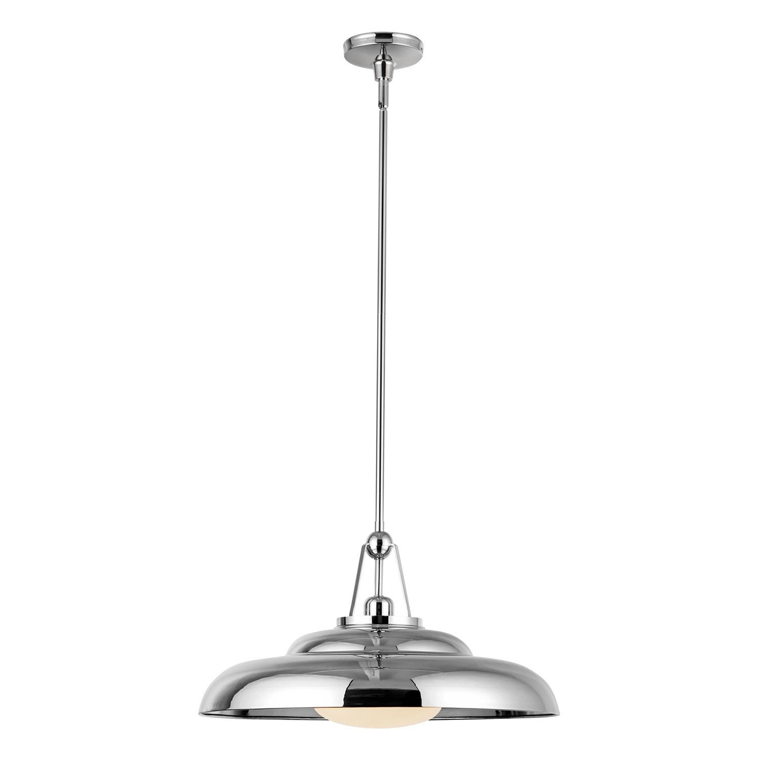 Alora - PD344020PNGO - One Light Pendant - Palmetto - Polished Nickel/Glossy Opal