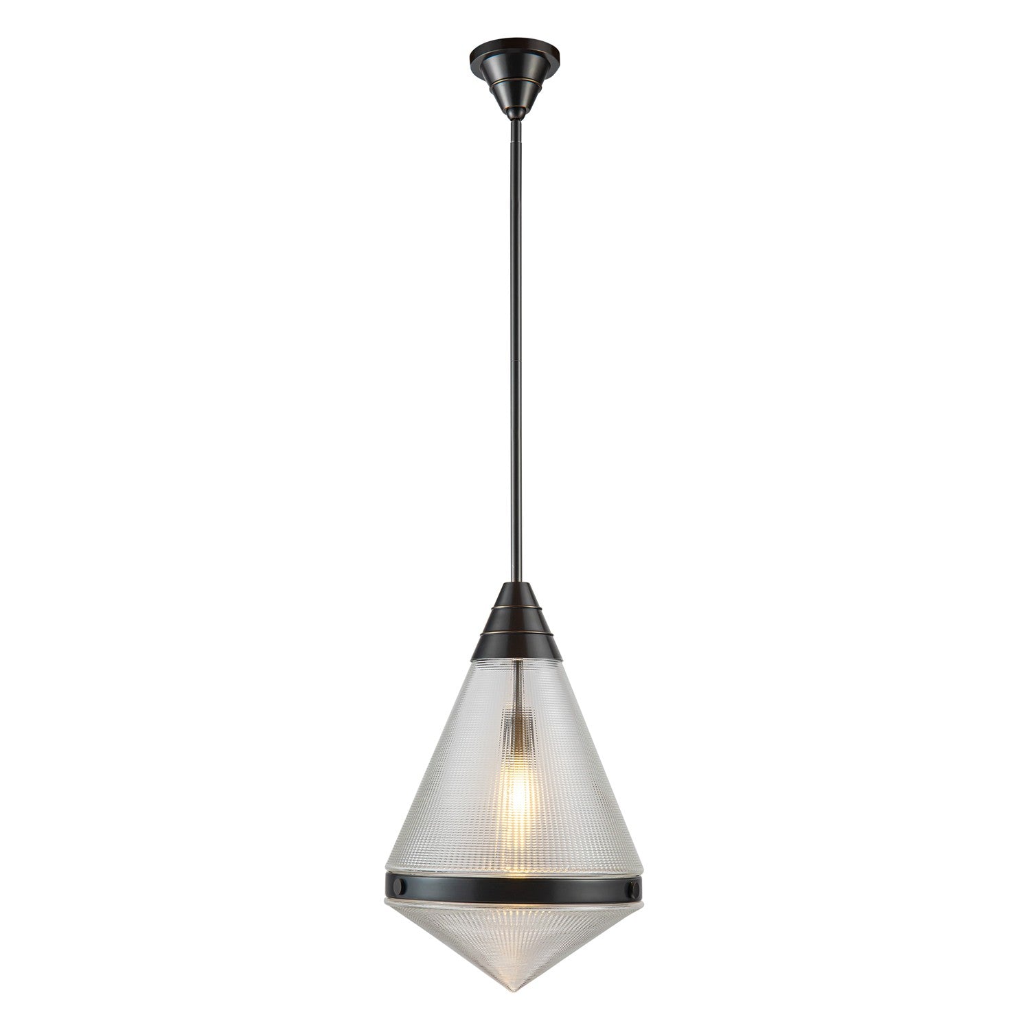 Alora - PD348022UBPG - One Light Pendant - Willard - Urban Bronze/Prismatic Glass