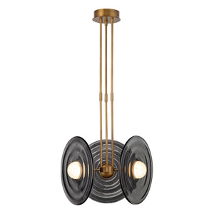 Alora - PD350318VBSM - LED Pendant - Harbour - Vintage Brass/Smoked