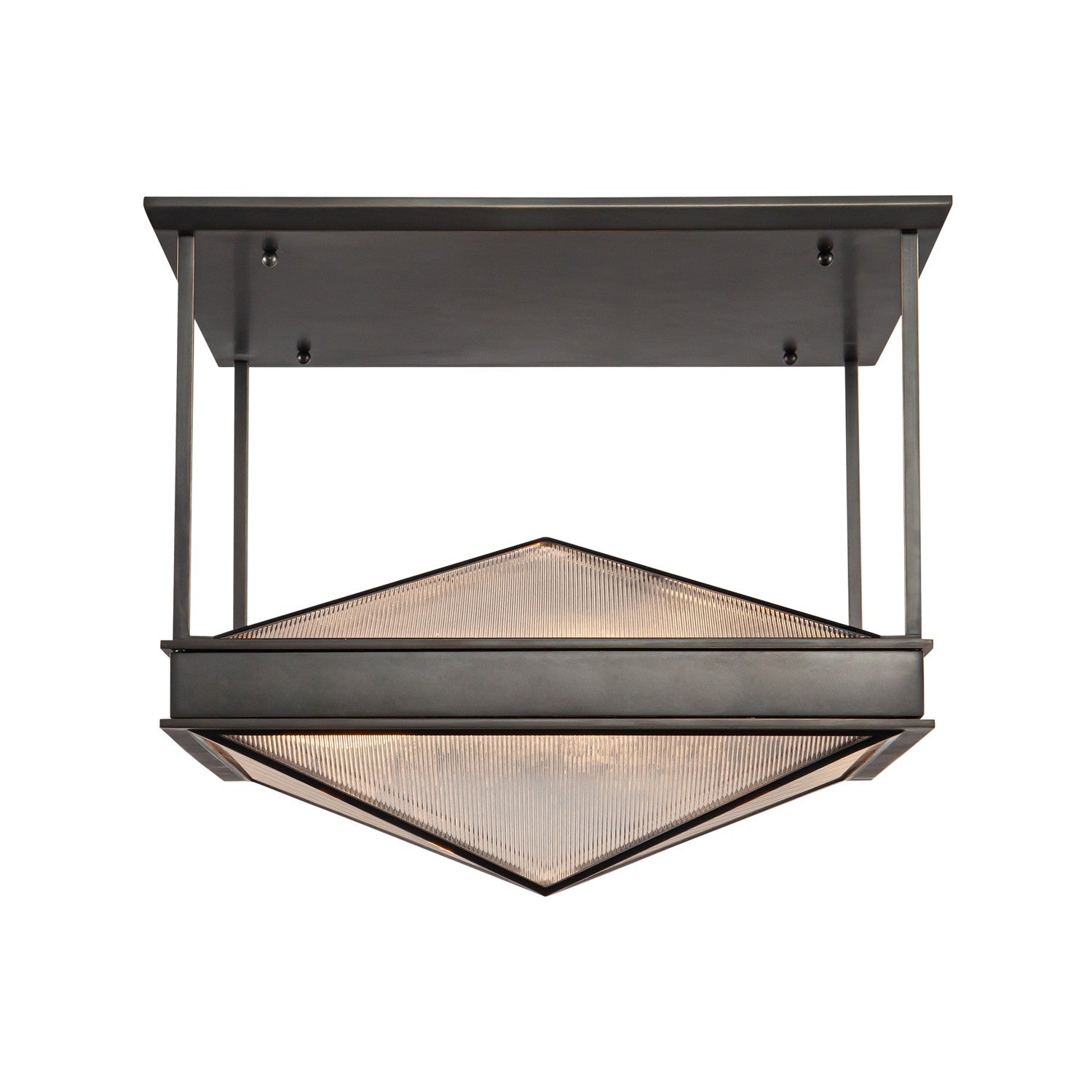 Alora - SF332919UBCR - Four Light Semi Flush Mount - Cairo - Ribbed Glass/Urban Bronze