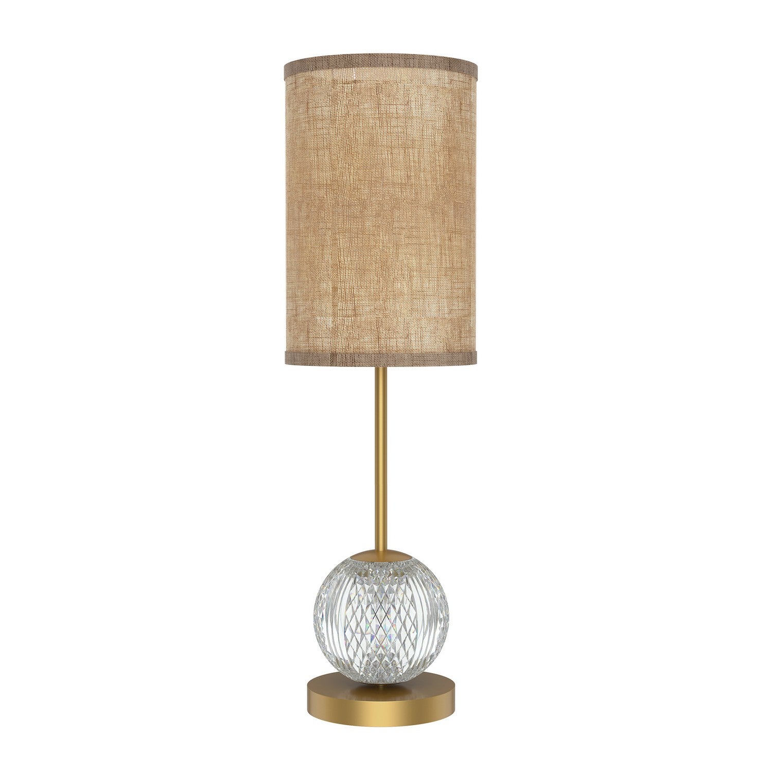 Alora - TL321201NBWL - LED Lamp - Marni - Natural Brass/White Linen