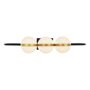 Alora - WV302003MBBG - LED Vanity - Tagliato - Matte Black/Brushed Gold