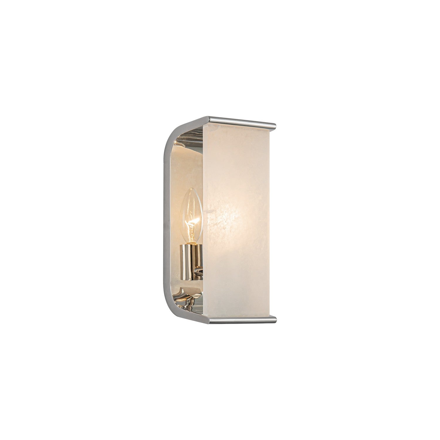 Alora - WV327010PNAR - One Light Wall Sconce - Abbott - Polished Nickel/Alabaster