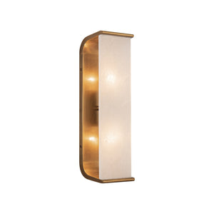 Alora - WV327015VBAR - Two Light Vanity - Abbott - Vintage Brass/Alabaster