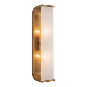 Alora - WV327019VBAR - Two Light Vanity - Abbott - Vintage Brass/Alabaster