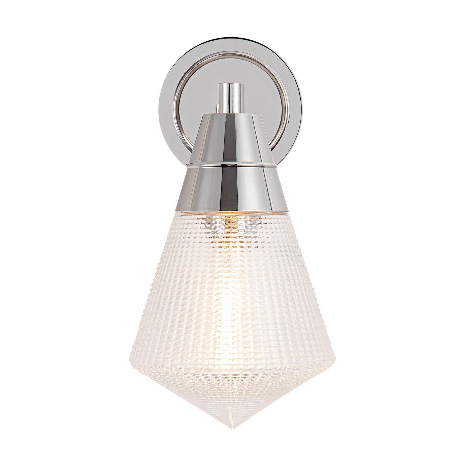 Alora - WV348106PNPG - One Light Wall Sconce - Willard - Polished Nickel/Prismatic Glass