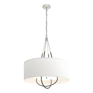Hubbardton Forge - 104230-SKT-82-07-SF2811 - Four Light Pendant - Loop - Vintage Platinum