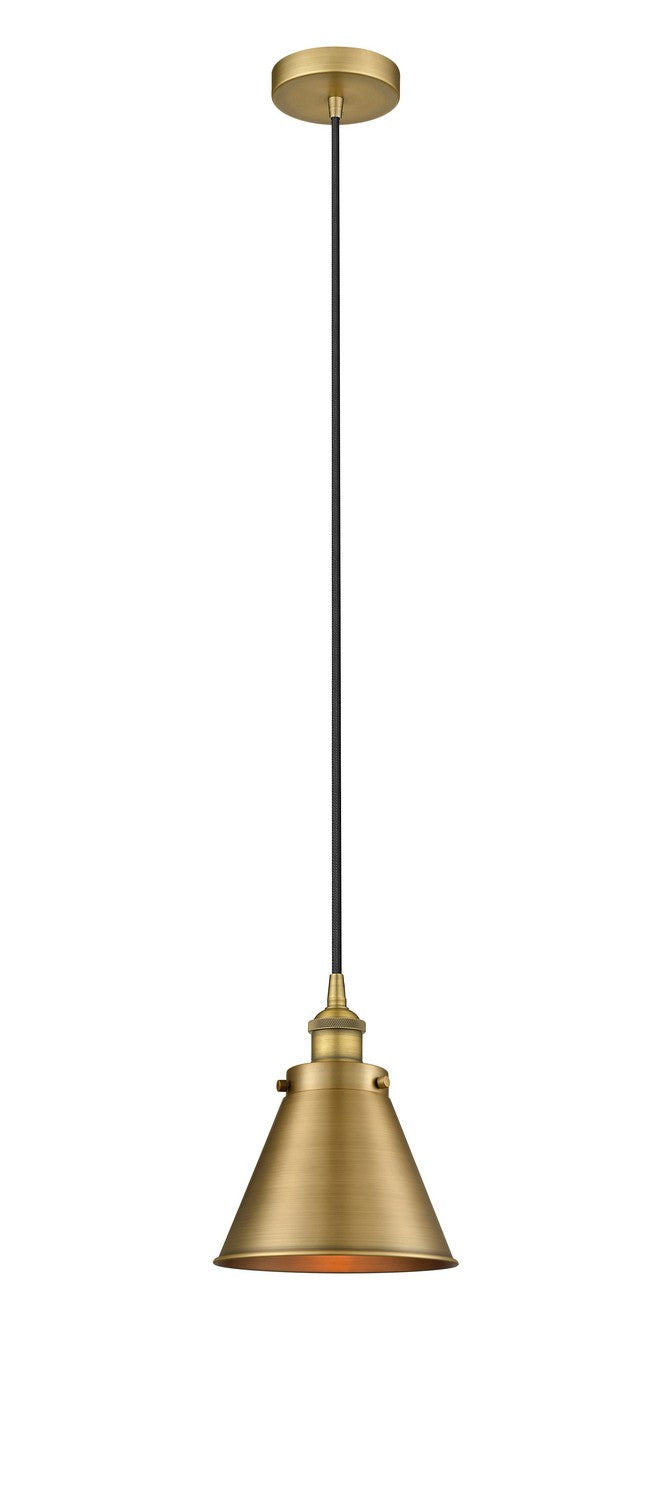 Innovations - 616-1PH-BB-M13-BB - One Light Pendant - Edison - Brushed Brass