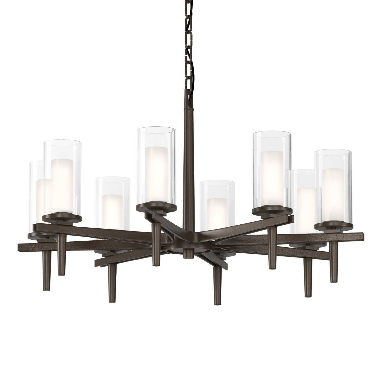 Hubbardton Forge - 104305-SKT-05-ZU0323 - Eight Light Chandelier - Constellation - Bronze