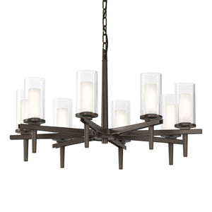 Hubbardton Forge - 104305-SKT-05-ZU0323 - Eight Light Chandelier - Constellation - Bronze