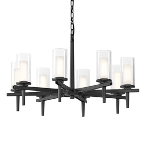 Hubbardton Forge - 104305-SKT-10-ZU0323 - Eight Light Chandelier - Constellation - Black