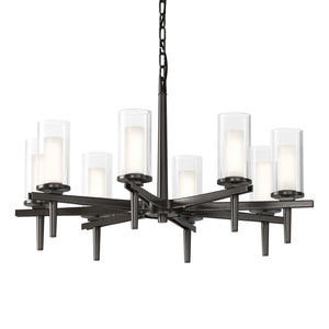 Hubbardton Forge - 104305-SKT-14-ZU0323 - Eight Light Chandelier - Constellation - Oil Rubbed Bronze