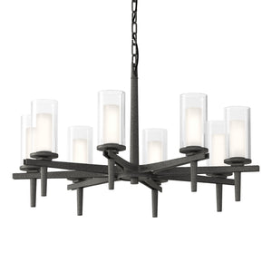 Hubbardton Forge - 104305-SKT-20-ZU0323 - Eight Light Chandelier - Constellation - Natural Iron