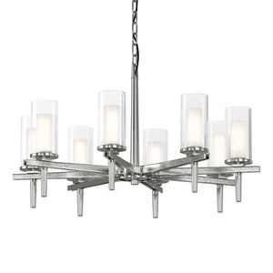 Hubbardton Forge - 104305-SKT-85-ZU0323 - Eight Light Chandelier - Constellation - Sterling