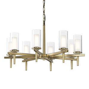 Hubbardton Forge - 104305-SKT-86-ZU0323 - Eight Light Chandelier - Constellation - Modern Brass